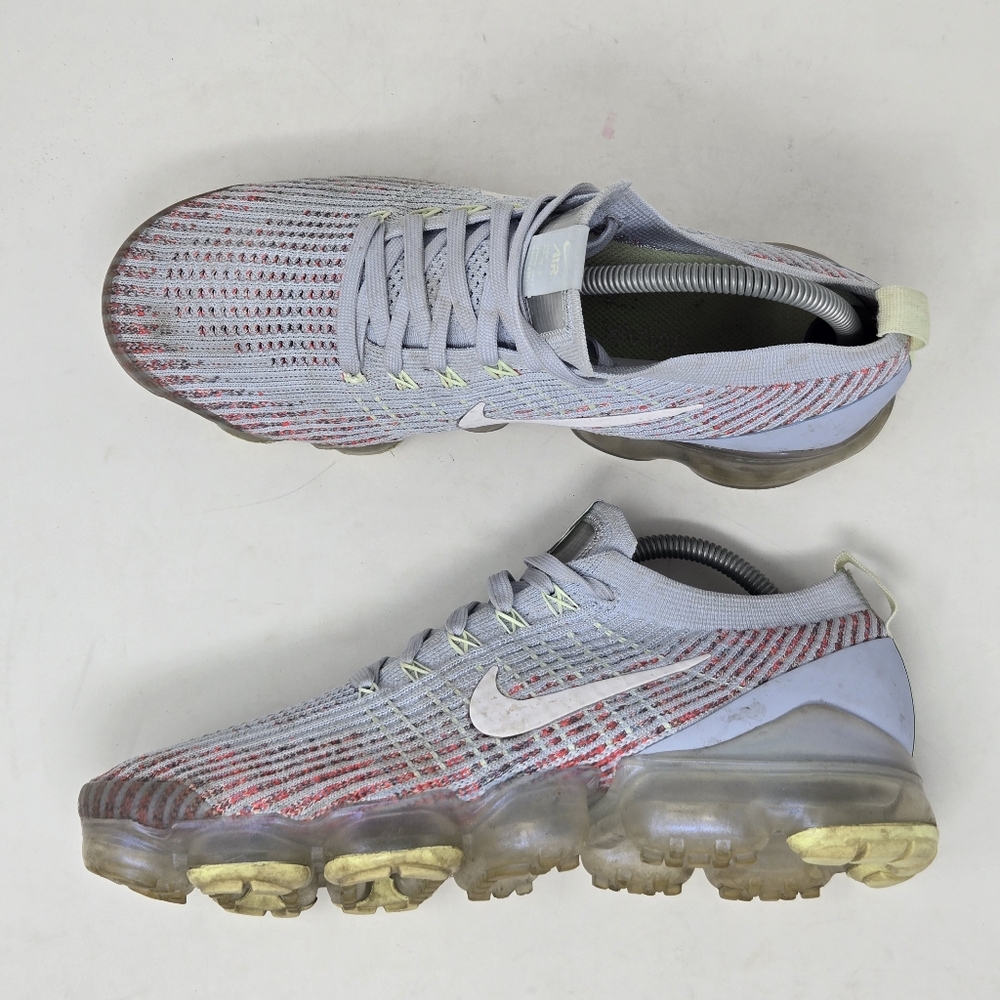Nike Air Vapormax Flyknit 3 Hydrogen Blue Volt White Womens Size 11 AJ6910-401